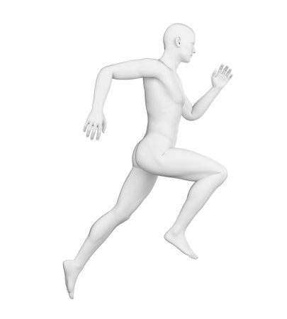 3d rendered illustration of a runnerの写真素材