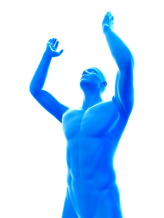 3d rendered medically accurate illustration of a posing manの写真素材