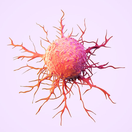 3d rendered medically accurate illustration of a cancer cellの写真素材
