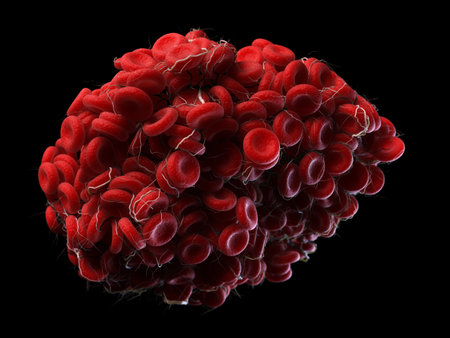 3d rendered, medically accurate illustration of a blood clotの写真素材