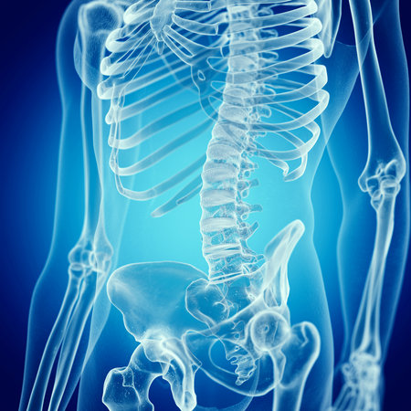 3d rendered medically accurate illustration of the lower backの写真素材