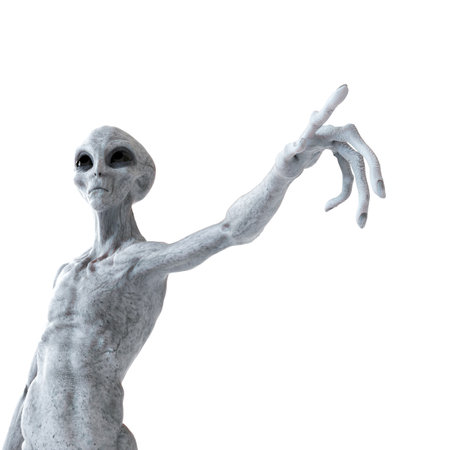 3d rendered illustration of a humanoid alien