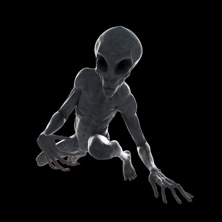 3d rendered illustration of a humanoid alien