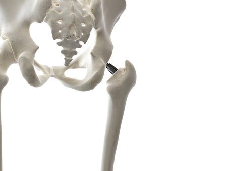 3d rendered medically accurate illustration of a hip replacementの写真素材