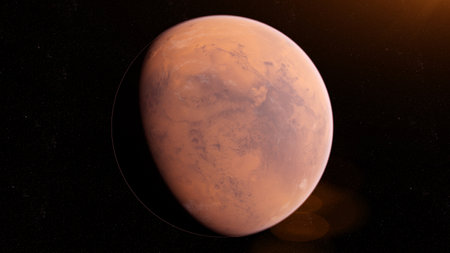 3d rendered illustration of marsの写真素材