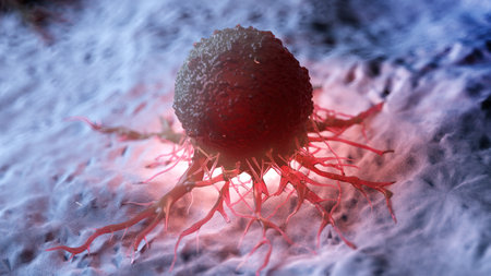 3d rendered illustration of a human cancer cellの写真素材