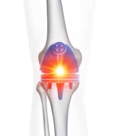3d rendered medically accurate illustration of a knee replacementの写真素材