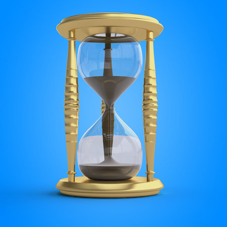 3d rendered illustration of an hour glassの写真素材