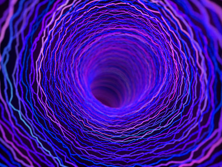 3d rendered illustration of an abstract plexus tunnel
