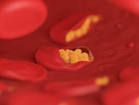 3d rendered illustration of malaria infected blood cells