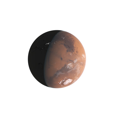 3d rendered illustration of marsの写真素材