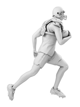 3d rendered medically accurate illustration of an american football playerの写真素材