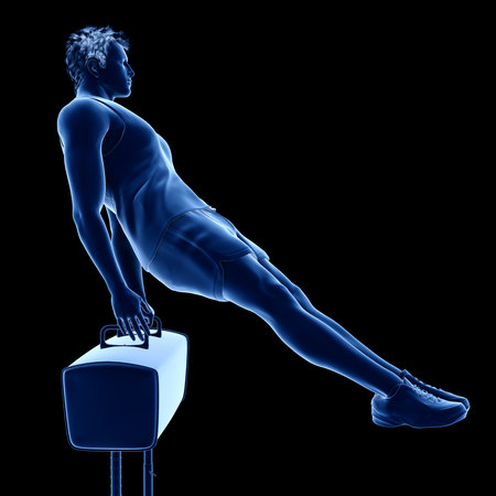 3d rendered medically accurate illustration of a gymnastの写真素材
