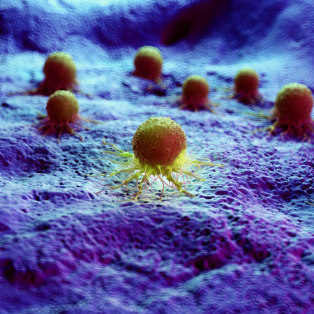 3d rendered illustration of human cancer cellsの写真素材