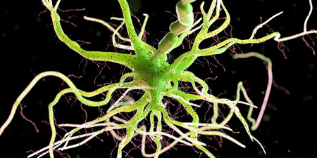 3d rendered illustration of a human nerve cell