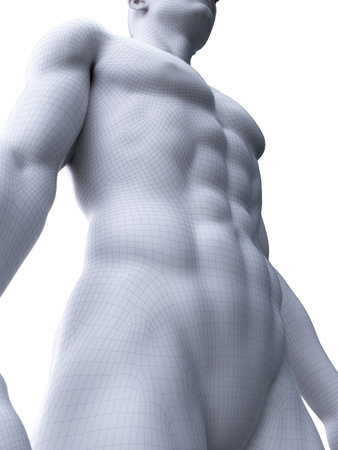 3d rendered medically accurate illustration of sixpack abs