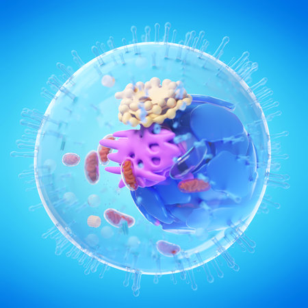 3d illustration of a human cellの写真素材