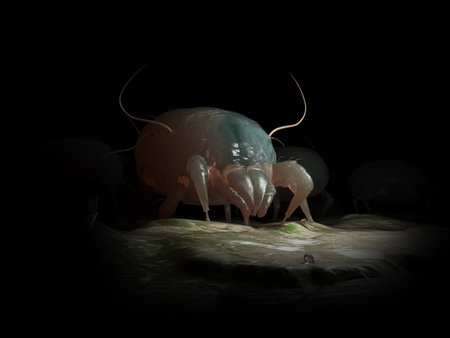 3d rendered illustration of a dust miteの写真素材