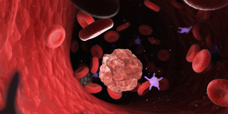3d rendered medically accurate illustration of a cancer cellの写真素材