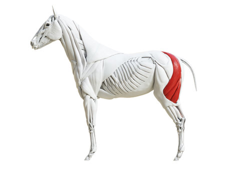 3d rendered medically accurate illustration of the equine muscle anatomy - biceps femorisの写真素材