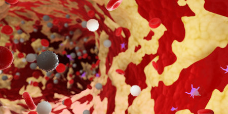 3d rendered medically accurate illustration of a fatty artery