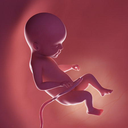 3d rendered medically accurate illustration of a human fetus - week 22の写真素材