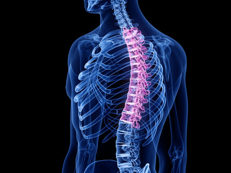 3d rendered medically accurate illustration of the thoracic spineの写真素材