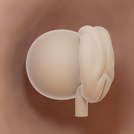 3d rendered medically accurate illustration of a human fetus - week 4の写真素材