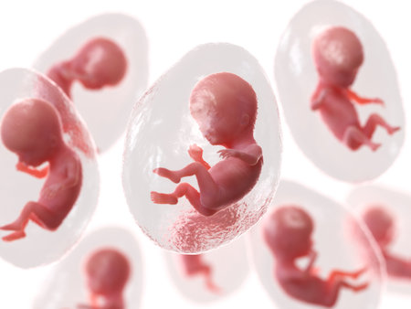 3d rendered medically accurate illustration of human embryosの写真素材