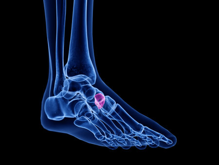 3d rendered medically accurate illustration of the intermediate cuneiform boneの写真素材