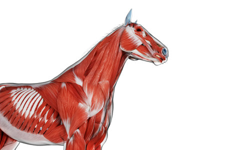 3d rendered medically accurate illustration of a horses muscle anatomyの写真素材