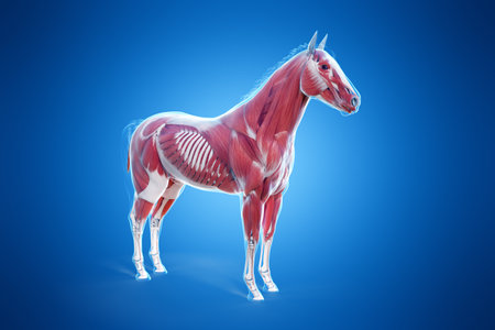 3d rendered medically accurate illustration of a horses muscle anatomyの写真素材