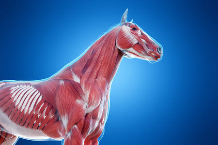3d rendered medically accurate illustration of a horses muscle anatomyの写真素材