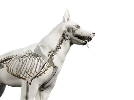 3d rendered anatomy illustration of the canine skeletonの写真素材