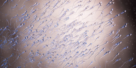 3d rendered illustration of human spermの写真素材