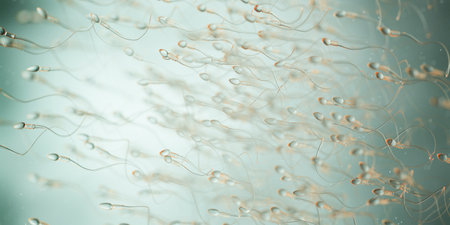 3d rendered illustration of human spermの写真素材