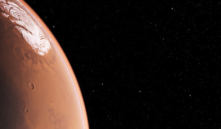 3d rendered illustration from planet mars from space