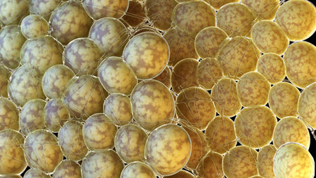 3d rendered illustration of human fat cells