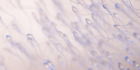 3d rendered illustration of human spermの写真素材