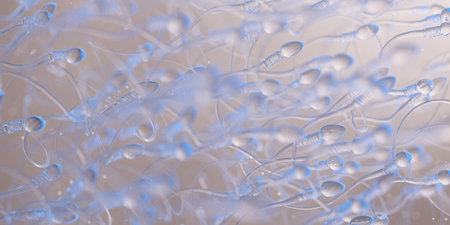 3d rendered illustration of human spermの写真素材