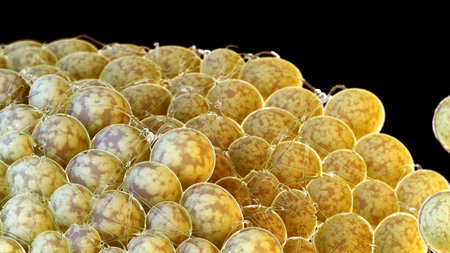 3d rendered illustration of human fat cells