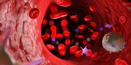 3d rendered medically accurate illustration of the human bloodの写真素材