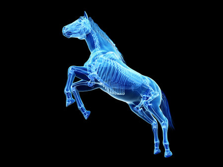 3d rendered medically accurate illustration of the equine anatomy - the skeletonの写真素材