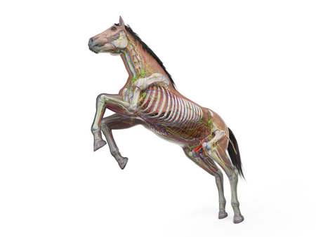 3d rendered medically accurate illustration of the equine anatomyの写真素材