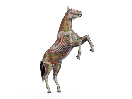 3d rendered medically accurate illustration of the equine anatomyの写真素材