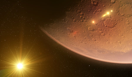 3d rendered illustration from planet mars from space