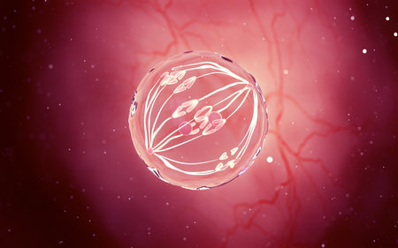 3d rendered medical illustration of a dividing egg cell