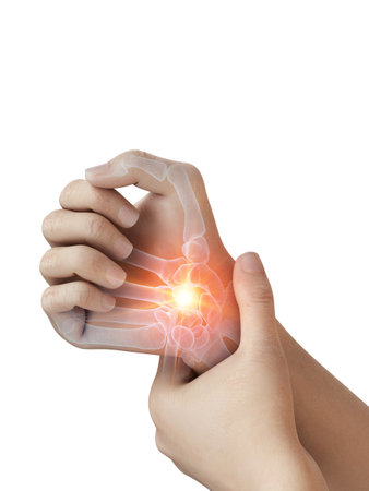 3d rendered medically accurate illustration of a woman having a painful wrist