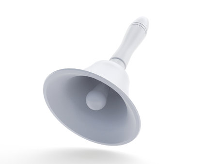 3d rendered object illustration of an abstract white bellの写真素材