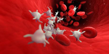 3d rendered illustration of plateletsの写真素材